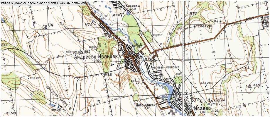 Карта АНДРІЄВО-ІВАНІВКА, Одеська область, Миколаївський район