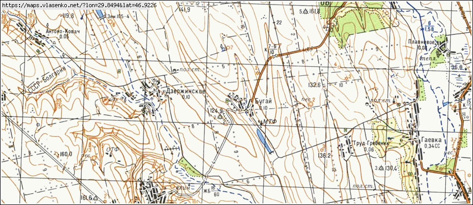 Карта БУГАЙ, Одеська область, Роздільнянський район