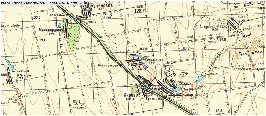 Карта КУЗЬМЕНКА, Одеська область, Роздільнянський район