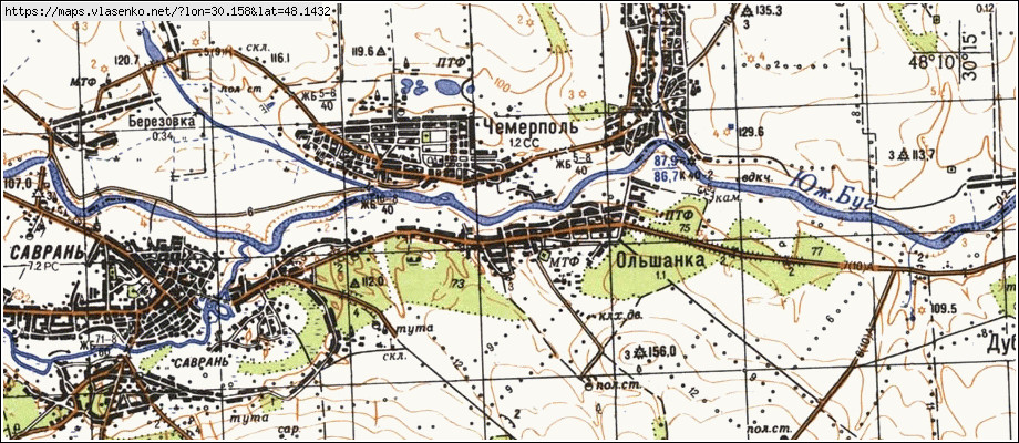 Карта ВІЛЬШАНКА, Одеська область, Савранський район