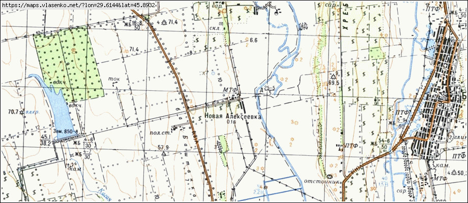 Карта НОВА ОЛЕКСІЇВКА, Одеська область, Татарбунарський район