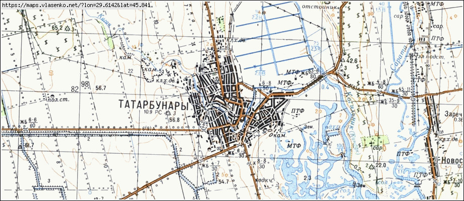 Карта ТАТАРБУНАРИ, Одеська область, Татарбунарський район