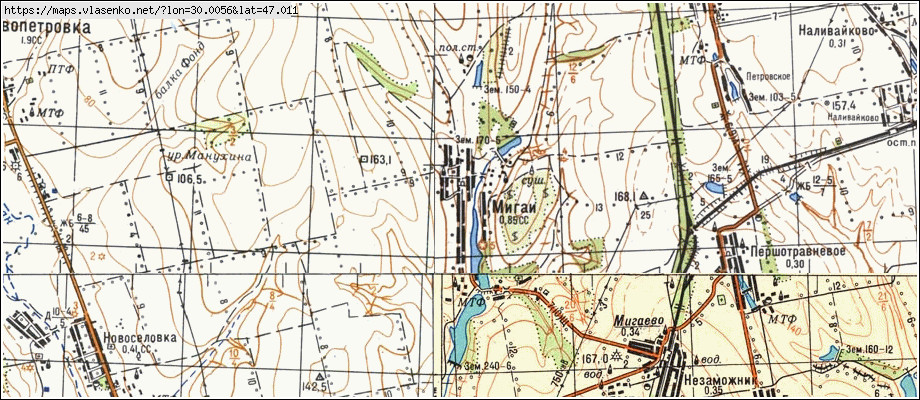 Карта МИГАЇ, Одеська область, Великомихайлівський район