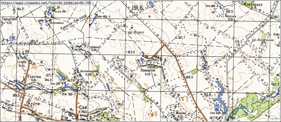 Карта ПОМІРКИ, Сумська область, Лебединський район