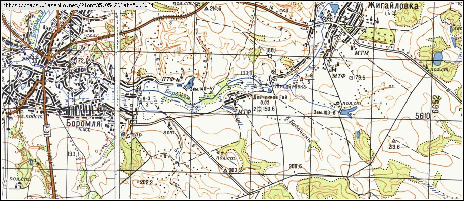 Карта ШЕВЧЕНКІВ ГАЙ, Сумська область, Тростянецький район
