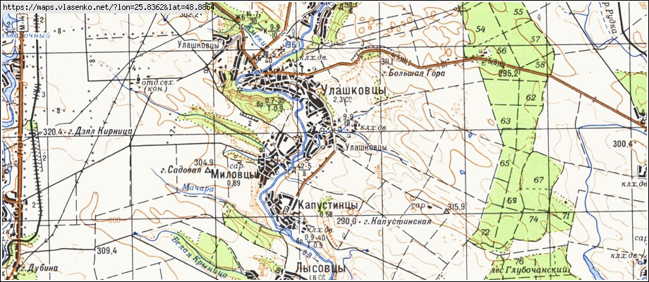 Карта ЗАБОЛОТІВКА, Тернопільська область, Чортківський район