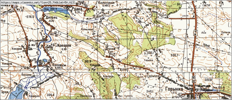 Карта ДУХІВ, Тернопільська область, Кременецький район