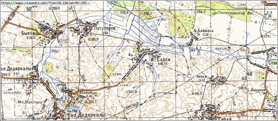 Карта САДКИ, Тернопільська область, Шумський район