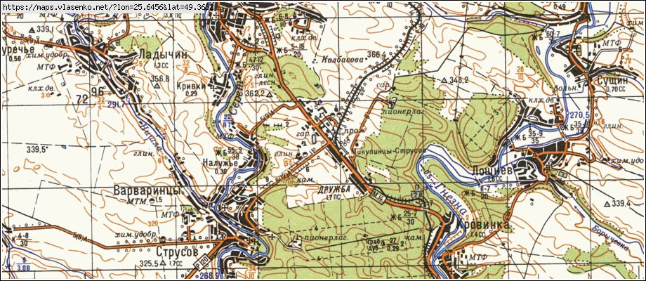 Карта ДРУЖБА, Тернопільська область, Теребовлянський район