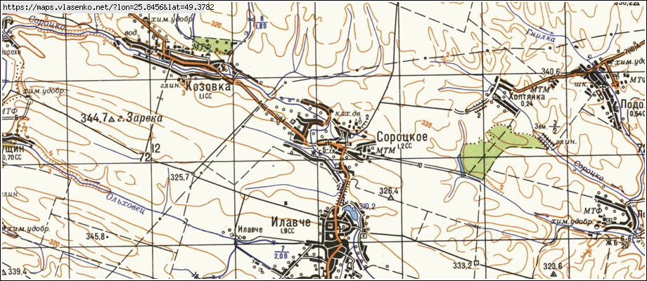 Карта СОРОЦЬКЕ, Тернопільська область, Теребовлянський район