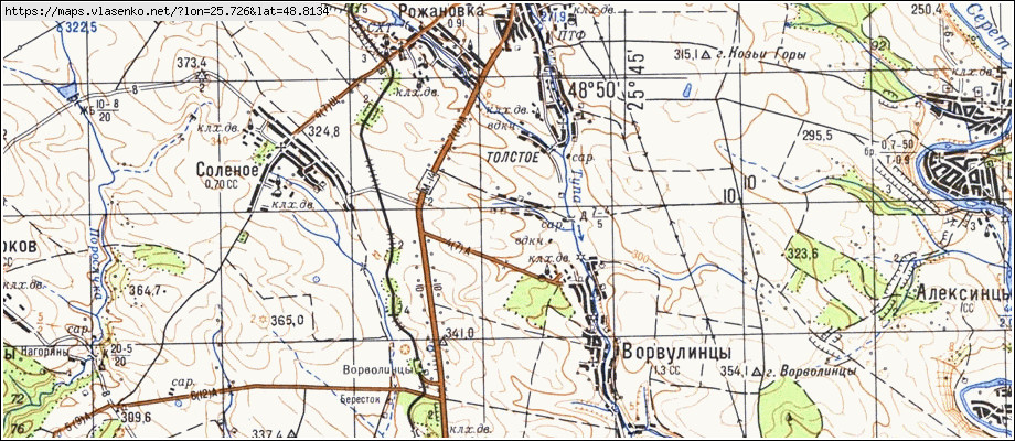 Карта КОРОЛІВКА, Тернопільська область, Заліщицький район