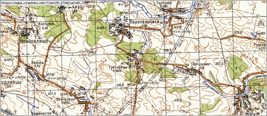 Карта ГУКАЛІВЦІ, Тернопільська область, Зборівський район