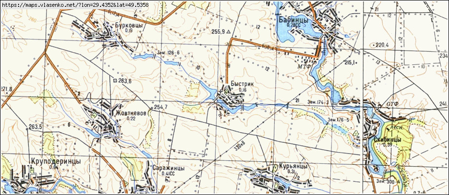 Карта БИСТРИК, Вінницька область, Погребищенський район