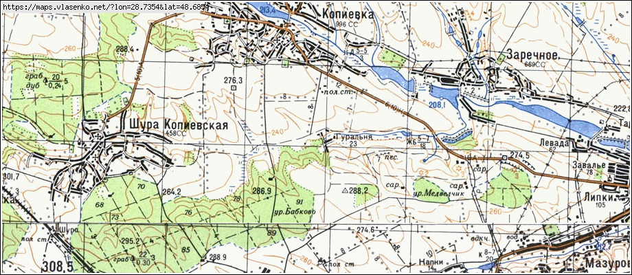 Карта ГУРАЛЬНЯ, Вінницька область, Тульчинський район
