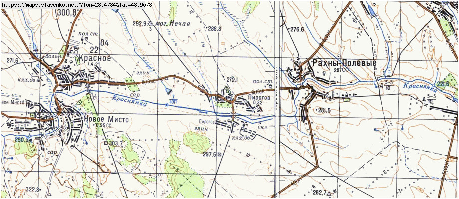 Карта ПИРОГІВ, Вінницька область, Тиврівський район