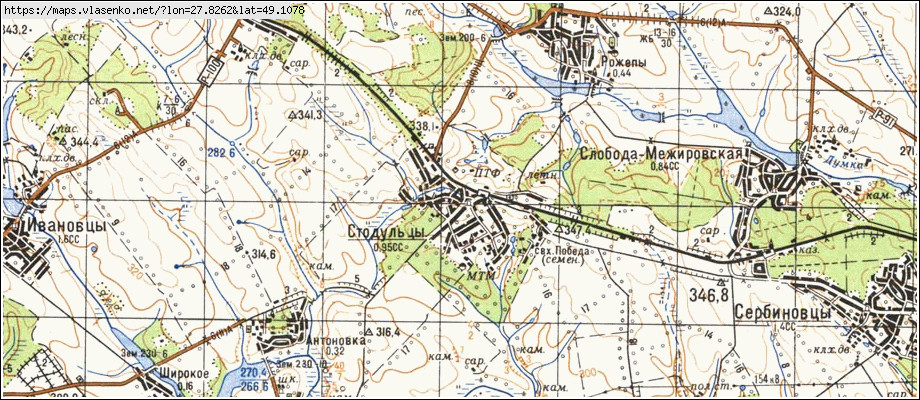 Карта СТОДУЛЬЦІ, Вінницька область, Жмеринський район