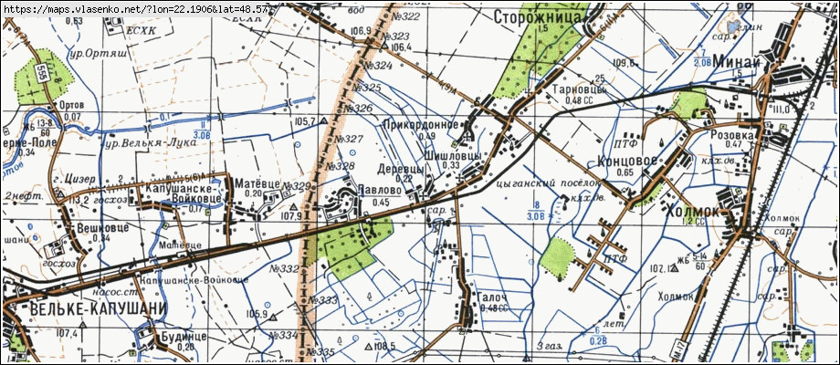 Карта БАТФА, Закарпатська область, Ужгородський район