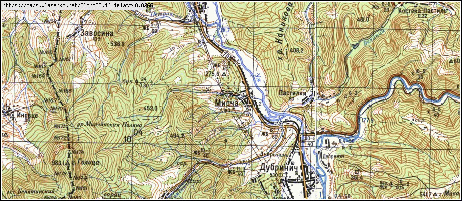 Карта МИРЧА, Закарпатська область, Великоберезнянський район