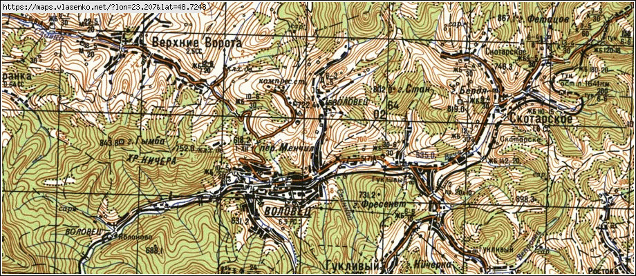 Карта КАНОРА, Закарпатська область, Воловецький район