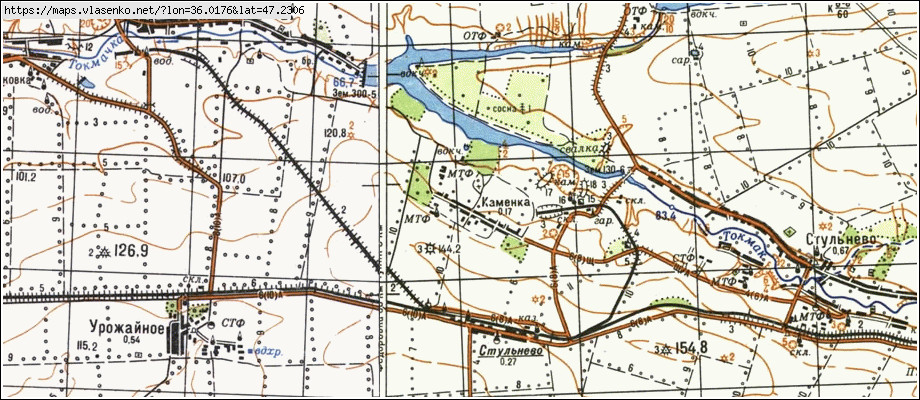 Карта КАМ'ЯНКА, Запорізька область, Чернігівський район