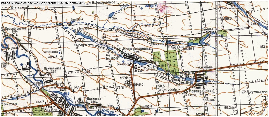 Карта НОВОГРИГОРІВКА, Запорізька область, Гуляйпільський район