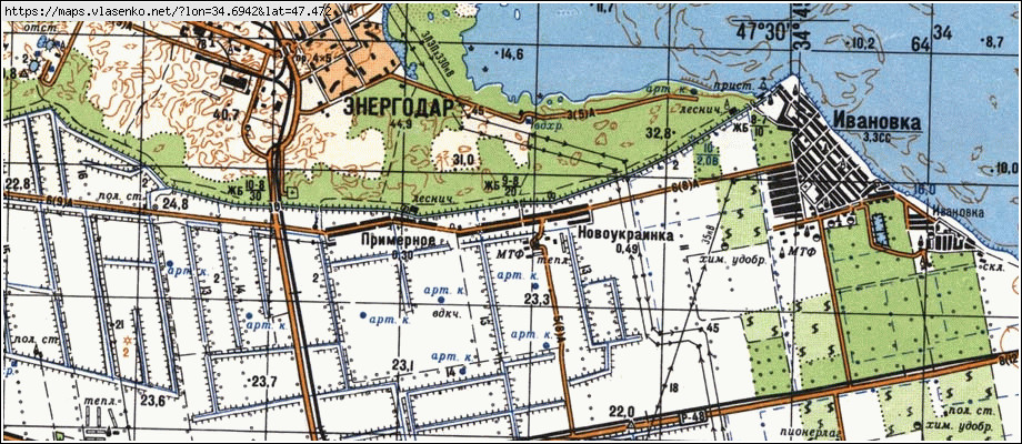 Карта НОВОУКРАЇНКА, Запорізька область, Кам'янсько-дніпровський район