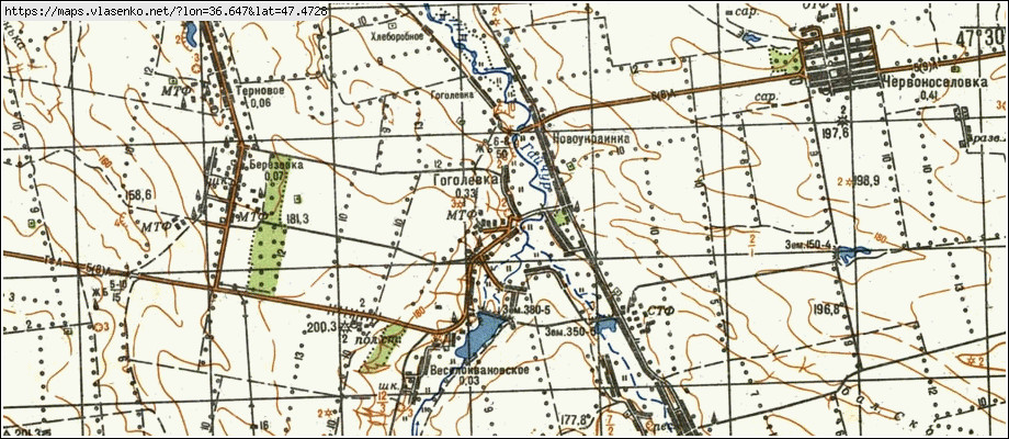 Карта ГОГОЛІВКА, Запорізька область, Куйбишевський район