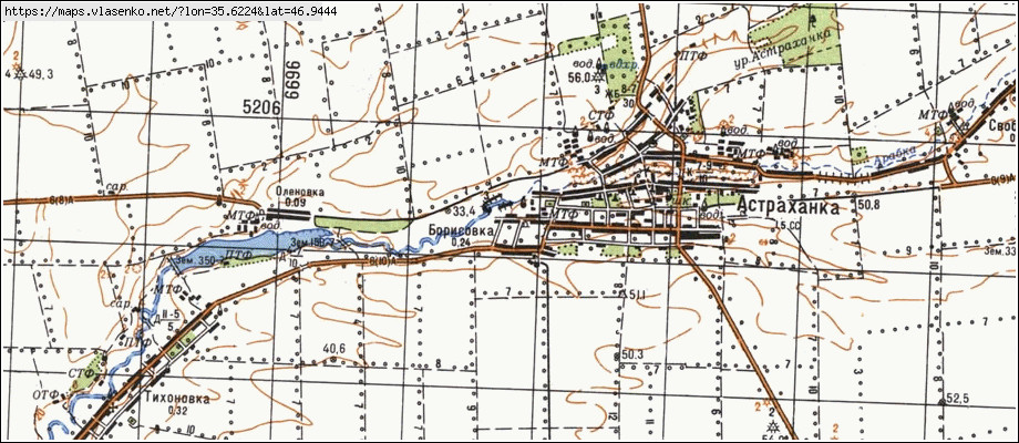 Карта БОРИСІВКА, Запорізька область, Мелітопольський район