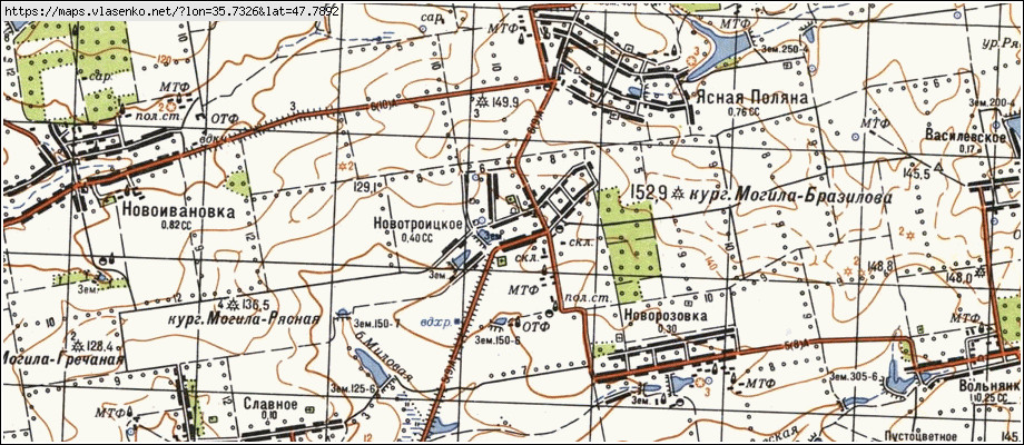 Карта НОВОТРОЇЦЬКЕ, Запорізька область, Оріхівський район