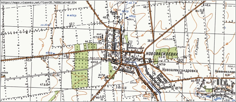 Карта НОВОВАСИЛІВКА, Запорізька область, Приазовський район