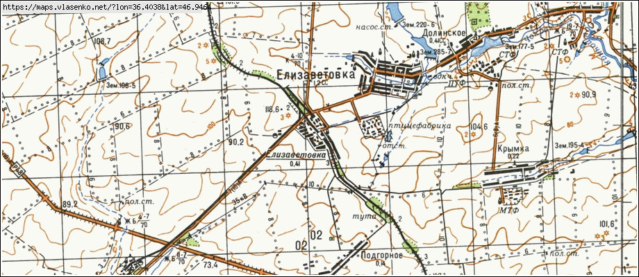 Карта ЄЛИЗАВЕТІВКА, Запорізька область, Приморський район
