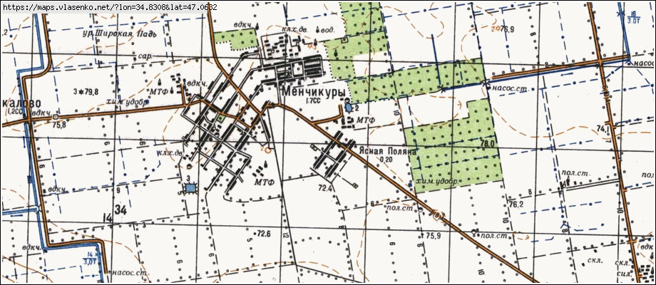 Карта ЯСНА ПОЛЯНА, Запорізька область, Веселівський район