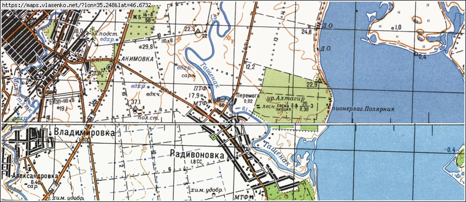 Карта ПЕРЕМОГА, Запорізька область, Якимівський район