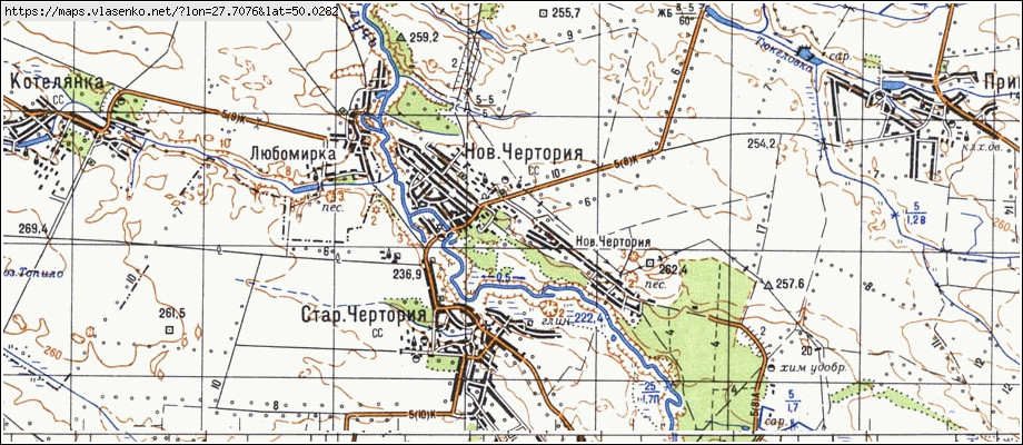 Карта НОВА ЧОРТОРИЯ, Житомирська область, Любарський район