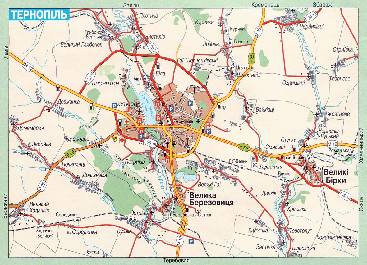 Карта украины тернопольская область